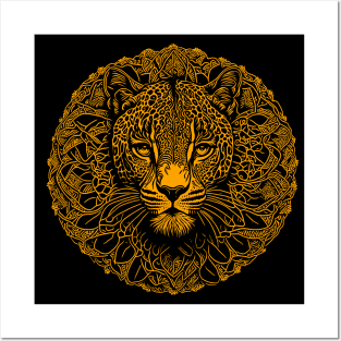 Golden Leopard Posters and Art